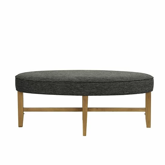 Madison Park Alina Oval Upholstery Cocktail Ottoman - Image 2