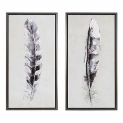 Madison Park Flight Feathers Framed Wall Art 2-piece Set
