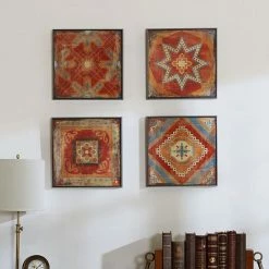 Madison Park Moroccan Tile Gel Coat 4-pc. Wall Art Set