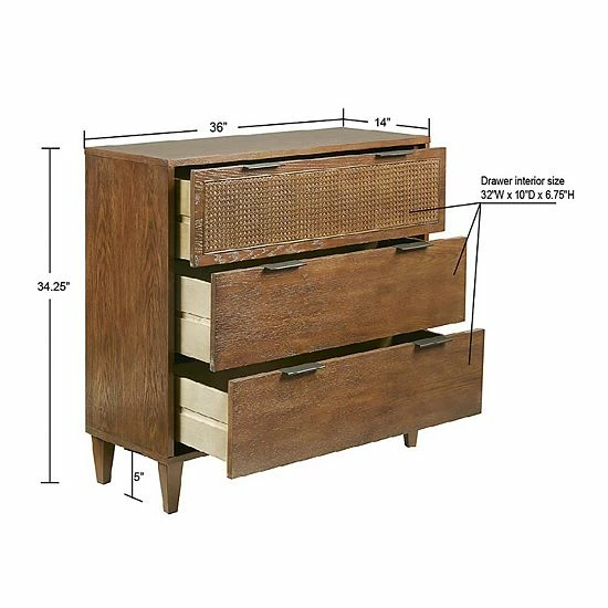 Madison Park Allen 3-Drawer Dresser - Image 10