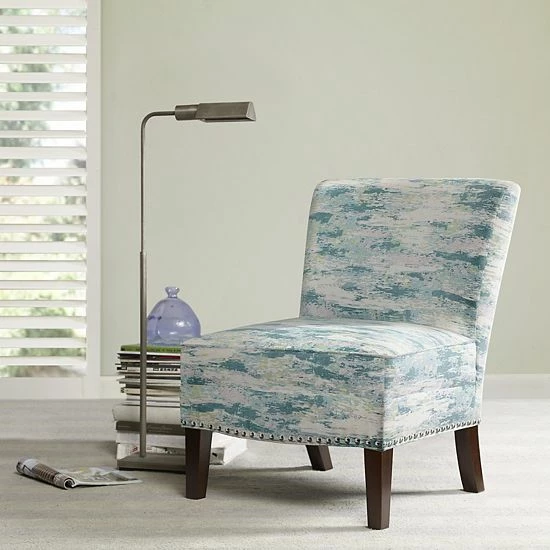 Madison Park Hayden Slipper Accent Chair Blue Multi - Image 2