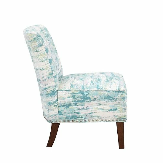 Madison Park Hayden Slipper Accent Chair Blue Multi - Image 4