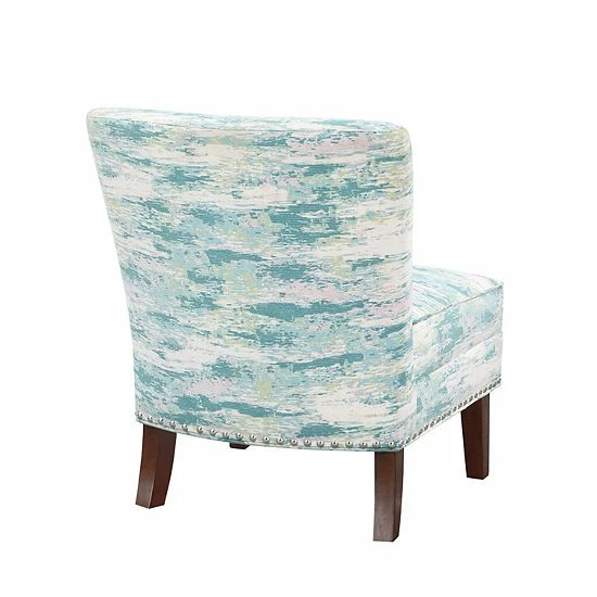 Madison Park Hayden Slipper Accent Chair Blue Multi - Image 5