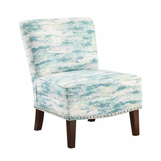 Madison Park Hayden Slipper Accent Chair Blue Multi - Image 9