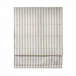 Madison Park Hampton Detachable Yarn Dyed Striped Light Filtering Cordless Roman Shade Taupe