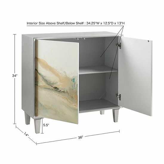 Madison Park Chandler Abstract Modern Storage Cabinet - Image 7