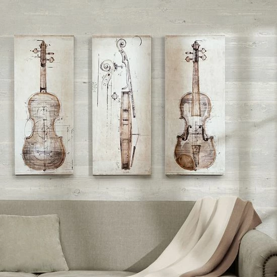 Madison Park 3-piece ''Violin Study'' Canvas Wall Art Set