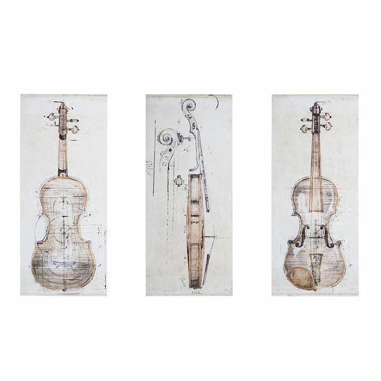 Madison Park 3-piece ''Violin Study'' Canvas Wall Art Set - Image 2