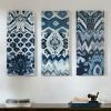 Madison Park Flourish Ikat Gel Coat Canvas 3-pc. Wall Art Set