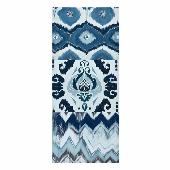 Madison Park Flourish Ikat Gel Coat Canvas 3-pc. Wall Art Set - Image 4