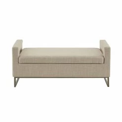 Madison Park Maye Storage Bench Tan