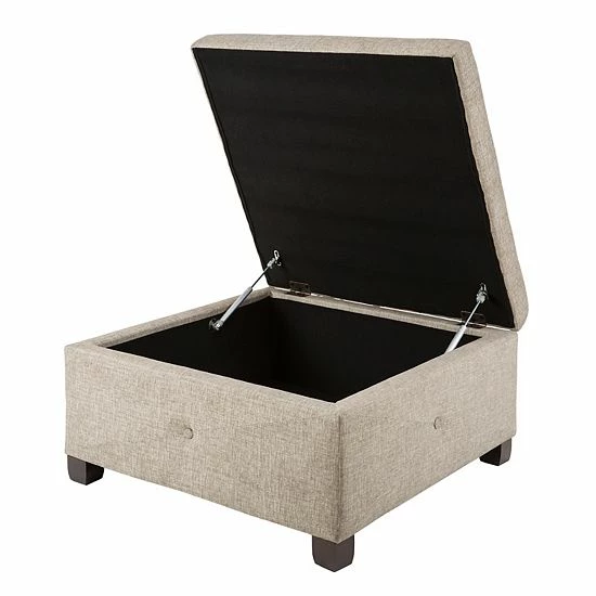 Madison Park Lucas Storage Ottoman Gray - Image 5