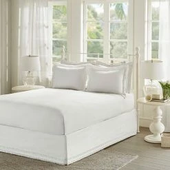 Madison Park Essentials Ruffled Bedskirt & Sham Set White