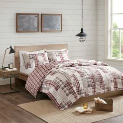 Madison Park Pine Reversible Printed Coverlet Set