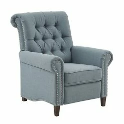 Madison Park Jetta Recliner Arm Chair Blue