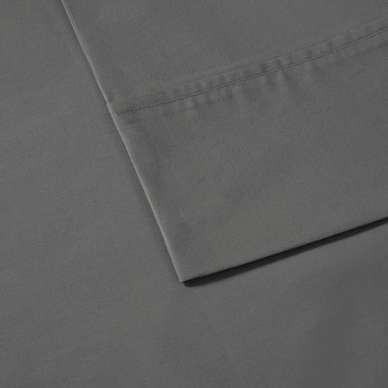 Madison Park 200 Thread Count Cotton Peached Percale Sheet Set Teal - Image 11