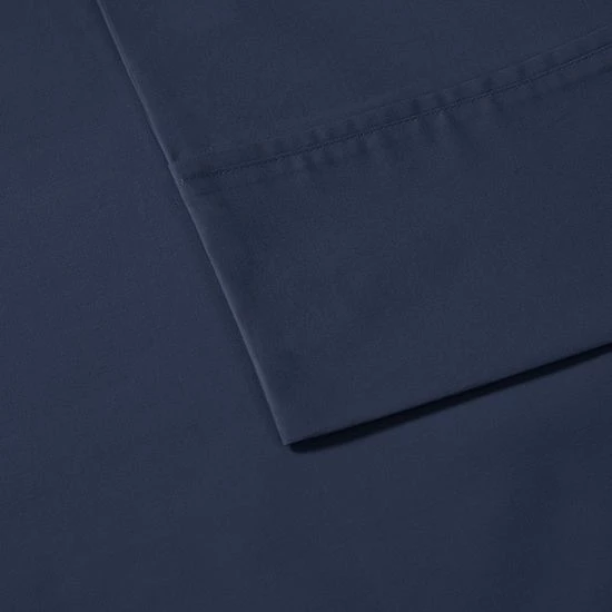 Madison Park 200 Thread Count Cotton Peached Percale Sheet Set Teal - Image 12