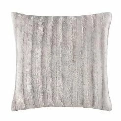 Madison Park Duke Faux Fur Square Throw Pillow Chocolate