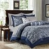 Madison Park Whitman 12-pc. Paisley Bed Set Navy