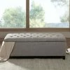 Madison Park Shandra Tufted Storage Ottoman Navy