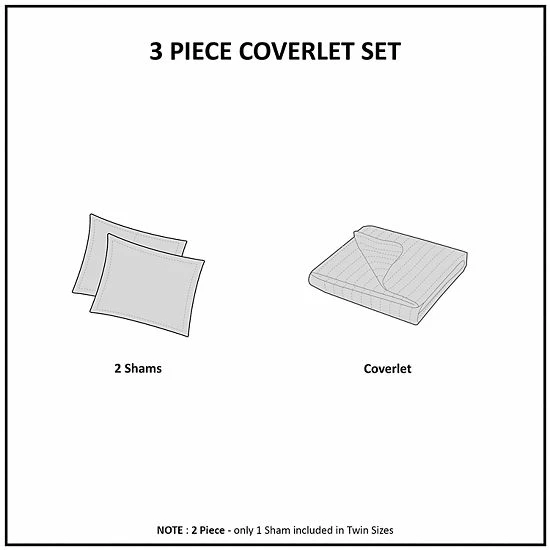 Madison Park Heavenly Reversible Printed Coverlet Set Green Navy - Image 7