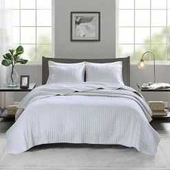 Madison Park Jaxson Coverlet Set Cream